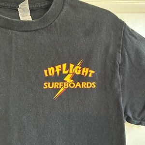 Vintage Gildan Black Tee with Yellow Print